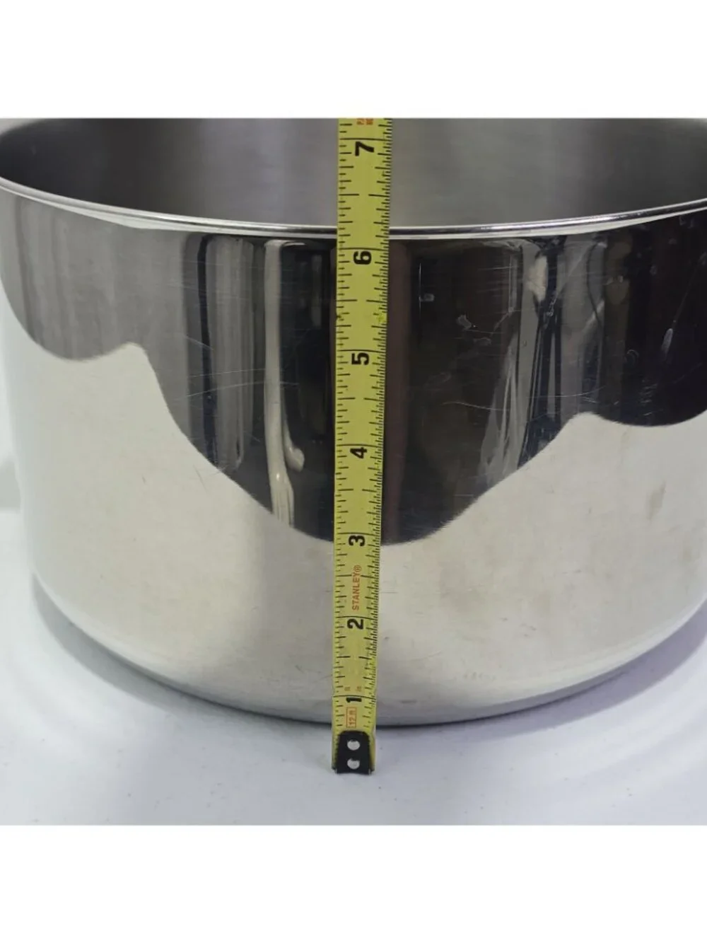 Vintage Farberware 8 Qt Stock Pot & Lid Aluminum Clad Stainless Steel USA Made